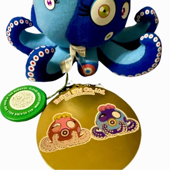 Takashi Murakami Blue Octopus Mr Boiled Complexcon Mini Plush Keychain - Picture 5 of 7